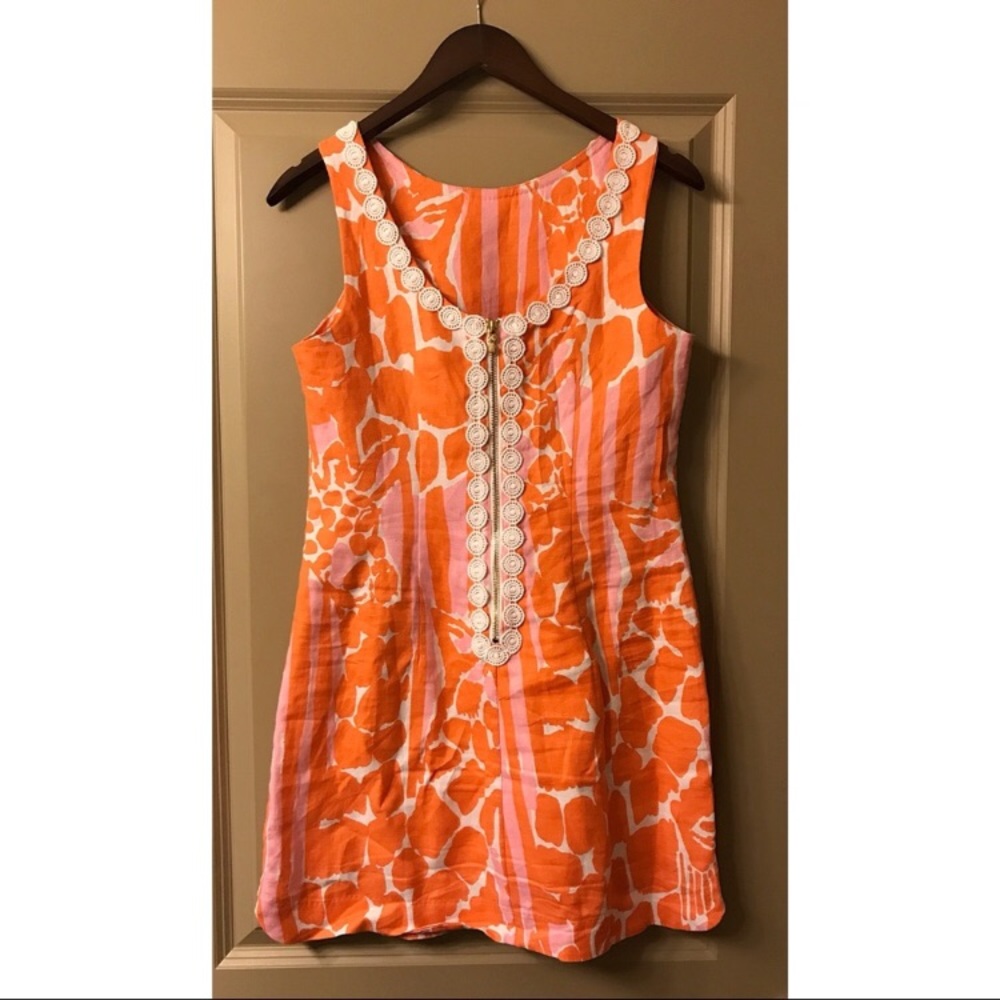 Lilly Pulitzer Orange & Pink Short Sun Dres